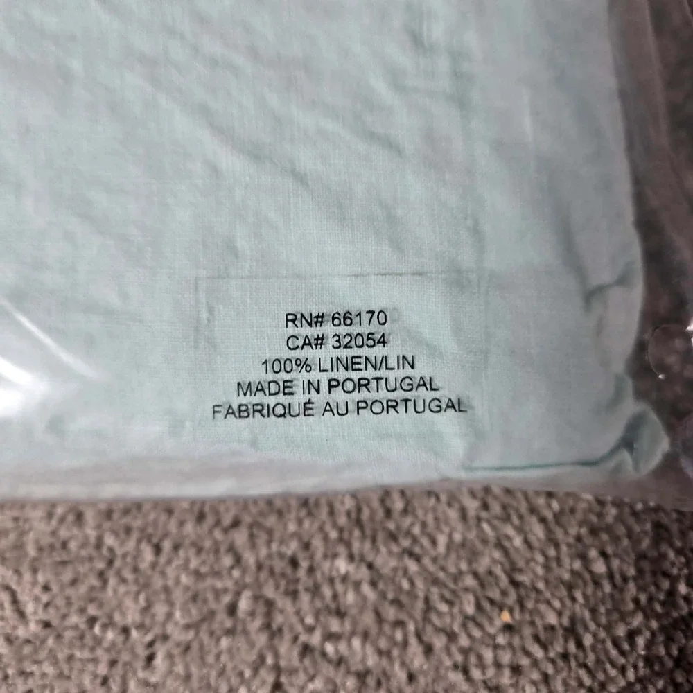 Anthropologie Izzy Duvet Full Cover Sky Blue Linen Euro Sham Set